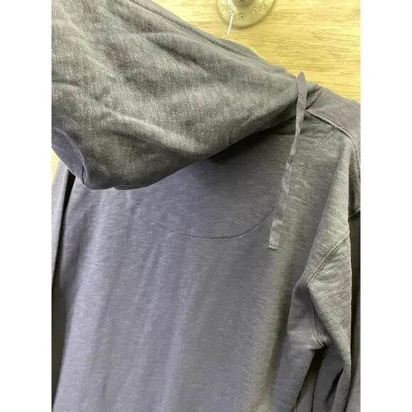 Haven Well Within Hoodie Shirt Womens M Blue Long Sleeve V Neck Cotton Pullover - Picture 10 of 10